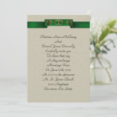 アイルランド結婚式招待状エレガントシャムロック 招待状 (スタンド正面)