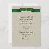 アイルランド結婚式招待状エレガントシャムロック 招待状 (裏面)