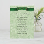 アイルランド結婚式招待状エレガントシャムロック 招待状 (スタンド正面)