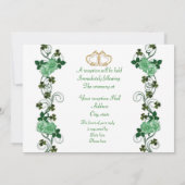 アイルランド結婚式招待状ハープのシャムロックとリボン 招待状 (裏面)