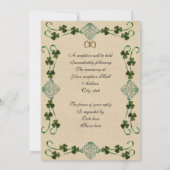 アイルランド結婚式招待状ユニティノット 招待状 (裏面)