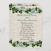 アイルランド結婚式招待状リネンエレガント 招待状 (正面/裏面)