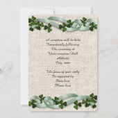 アイルランド結婚式招待状リネンエレガント 招待状 (裏面)