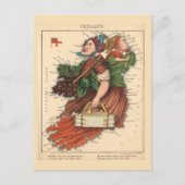 アイルランド絵地図ヴィンテージはがき ポストカード (正面)