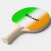 アイルランド緑 – 白 – オレンジアイルランド国旗のストライプ 卓球ラケット (正面アングル)