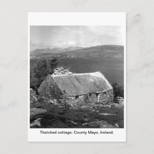 アイルランド茅葺きコテージ郡マヨ ポストカード (正面)