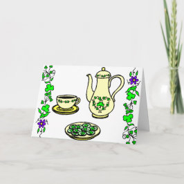 アイルランド茶器セット セントパトリックデーのグリーティングカード カード