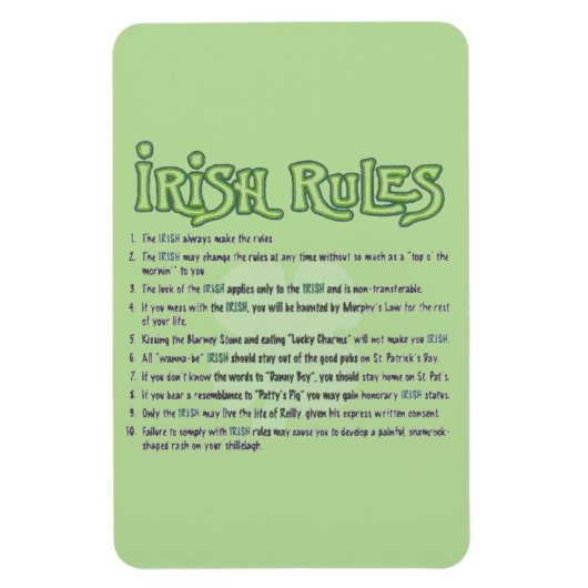アイルランド規則 マグネット (縦)