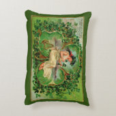 アイルランド訛り枕のシャムロック アクセントクッション (裏面(縦))