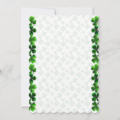 アイルランド誕生日シャムロックスクローバー招待状 招待状 (裏面)