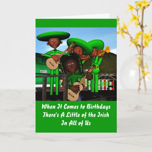 アイルランド誕生日 カード (黄色い花)