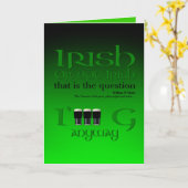 アイルランド語かアイルランド語でないオリジナルセントパトリックの日Gr2GC カード (黄色い花)
