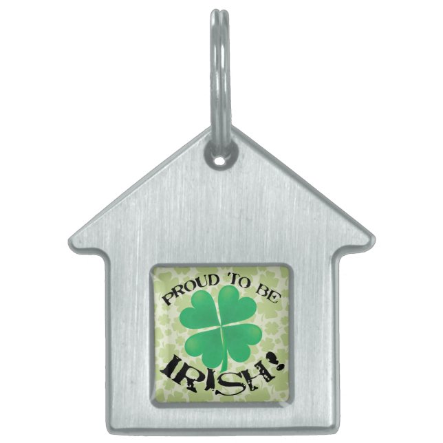 アイルランド語があること誇りを持った ペットネームタグ (正面)