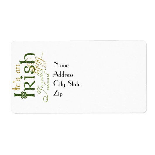 アイルランド語だ ラベル (正面)