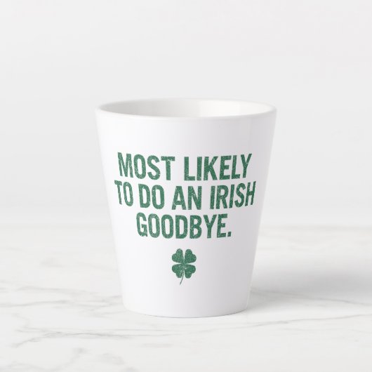 アイルランド語で別れを告げる可能性が最も高い カフェラテマグ (正面)