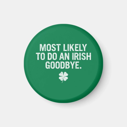 アイルランド語で別れを告げる可能性が最も高い マグネット (正面)