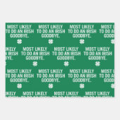 アイルランド語で別れを告げる可能性が最も高い ラッピングペーパーシート (正面2)