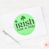 アイルランド語で日の緑のシャムロックシール ラウンドシール (封筒)