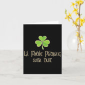 アイルランド語でSt patricks dayを幸せに – A カード (黄色い花)