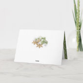 アイルランド語のクリスマス 金の雪の結晶 スプリース シーズンカード (裏面)