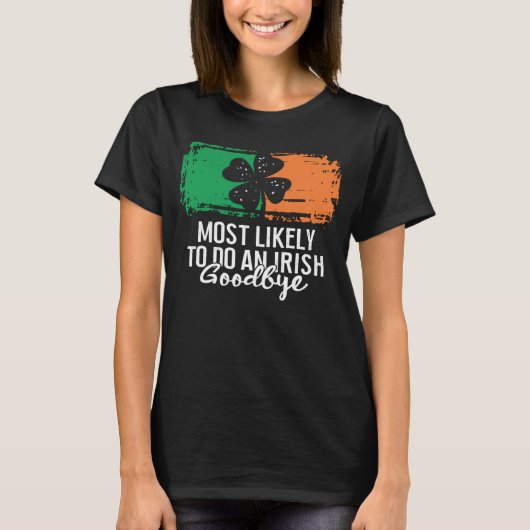 アイルランド語の別れを告げる可能性が最も高い Tシャツ (正面)