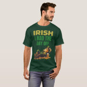 アイルランド語の私はセントおもしろい・パトリックの日を休んだ Tシャツ (正面フル)