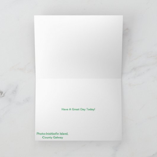 アイルランド語の誕生日グリーティングカード カード (内部)