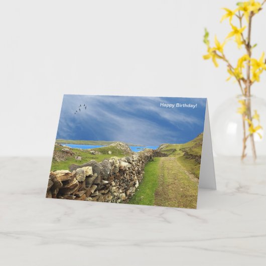 アイルランド語の誕生日グリーティングカード カード (黄色い花)