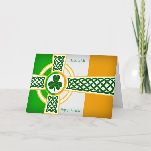 アイルランド語の誕生日グリーティングカード カード (正面)