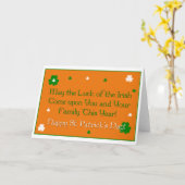 アイルランド語の諺セント・パトリックの日のカードの運 カード (黄色い花)