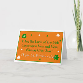 アイルランド語の諺セント・パトリックの日のカードの運 カード