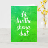 アイルランド語カードのハッピーバースデー カード (黄色い花)