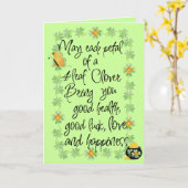 アイルランド語幸運-挨拶状 カード (黄色い花)