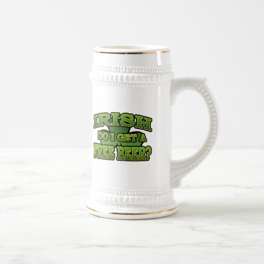 アイルランド語私は自由なビールのジョッキを得ます ビールジョッキ (右)