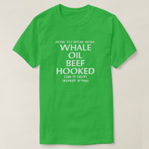 アイルランド語話の使い方:鯨肉油掛け Tシャツ
