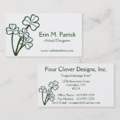 アイルランド語4つのシャムロックの植物の名刺 名刺 (正面/裏面)