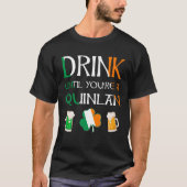 アイルランド語 – キニーランの名前になるまで飲む Tシャツ (正面)