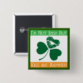 アイルランド語-私にとにかく接吻して下さい 缶バッジ (正面&裏面)