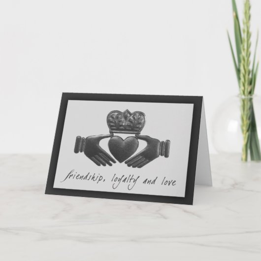 アイルランド語Claddagh、友情、ロイヤリティおよび愛 カード (正面)