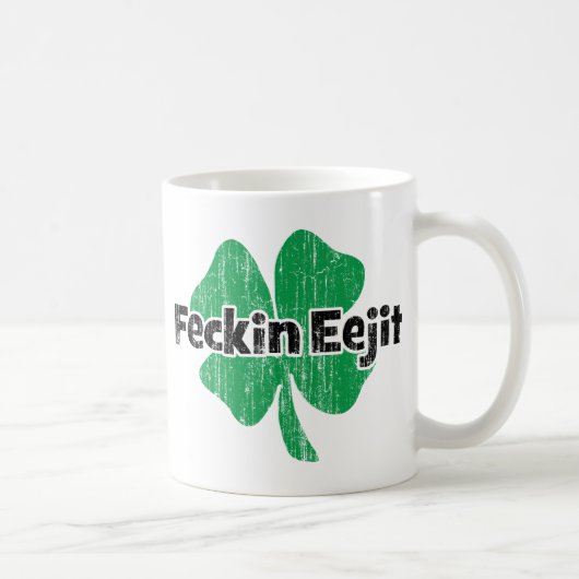 アイルランド語Feckin Eejit コーヒーマグカップ (右)