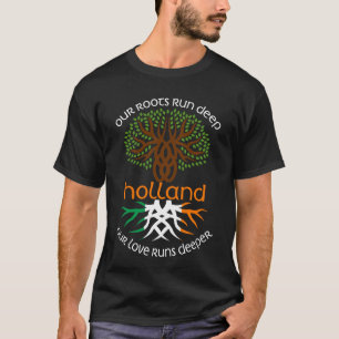アイルランド語HOLLAND家族の名前より深い愛走の名前 Tシャツ