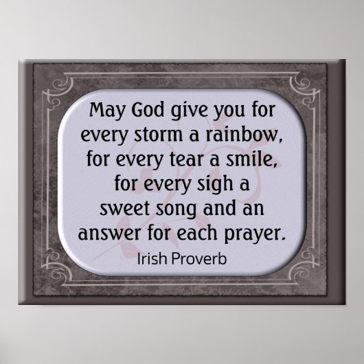 アイルランド諺 – -プリント ポスター (正面)