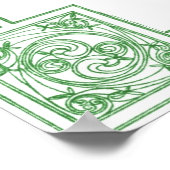 アイルランド賛美のケルト結び目模様 ポスター (角)