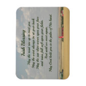 アイルランド賛美のゴールデン小麦フィールド写真 マグネット (縦)