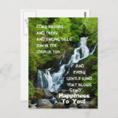 アイルランド賛美のトーク・ウォーターフォール・アイルランドのはがき ポストカード (正面/裏面)