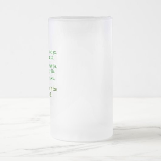 アイルランド賛美の五月が君に出会う フロストグラスビールジョッキ (中央)