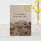 アイルランド賛美の引っ越し祝いパーティー- カード (黄色い花)