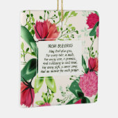 アイルランド賛美の赤緑のクローバークリスマス セラミックオーナメント (右)