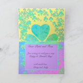 アイルランド賛美語の「君に会うために道が上がってほしい」 カード (内部)