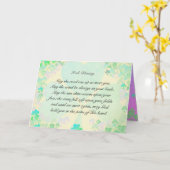 アイルランド賛美語の「君に会うために道が上がってほしい」 カード (黄色い花)